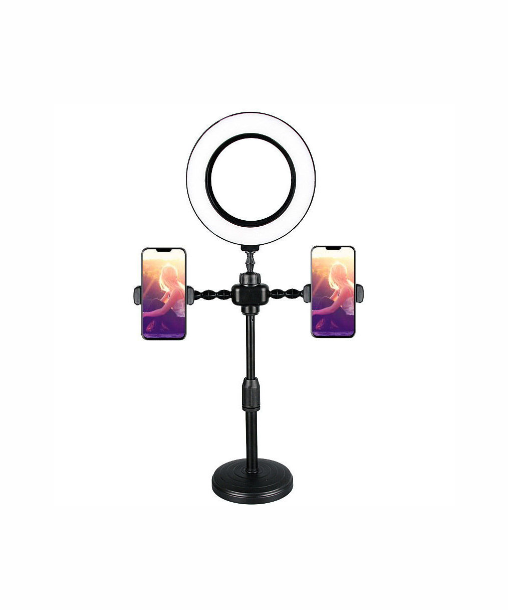 Lampa circulara cu 2 suporturi de telefon / Кольцевая лампа с ...