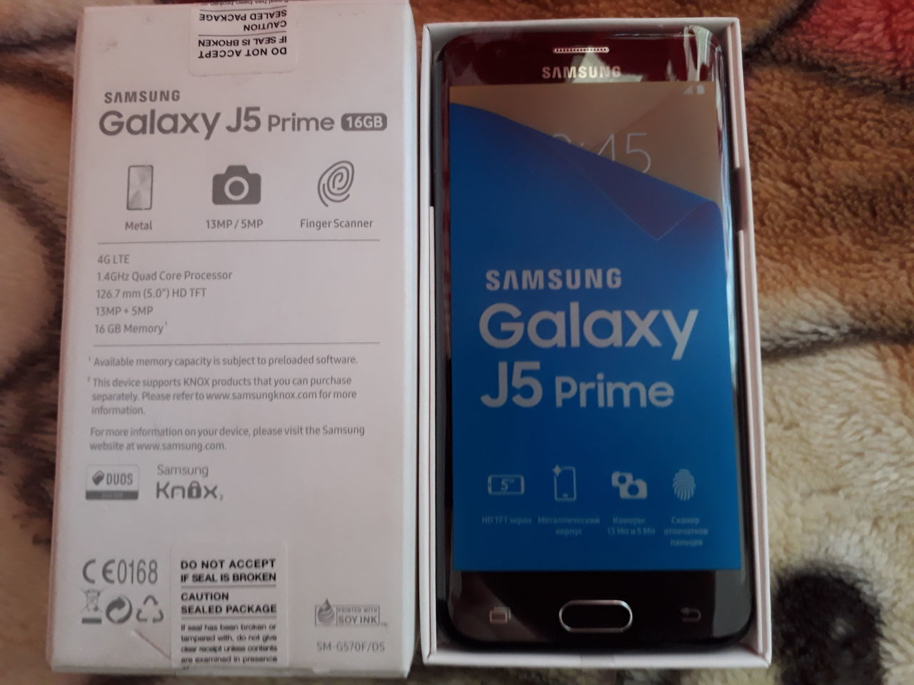 Samsung Galaxy j5 2016 коробка