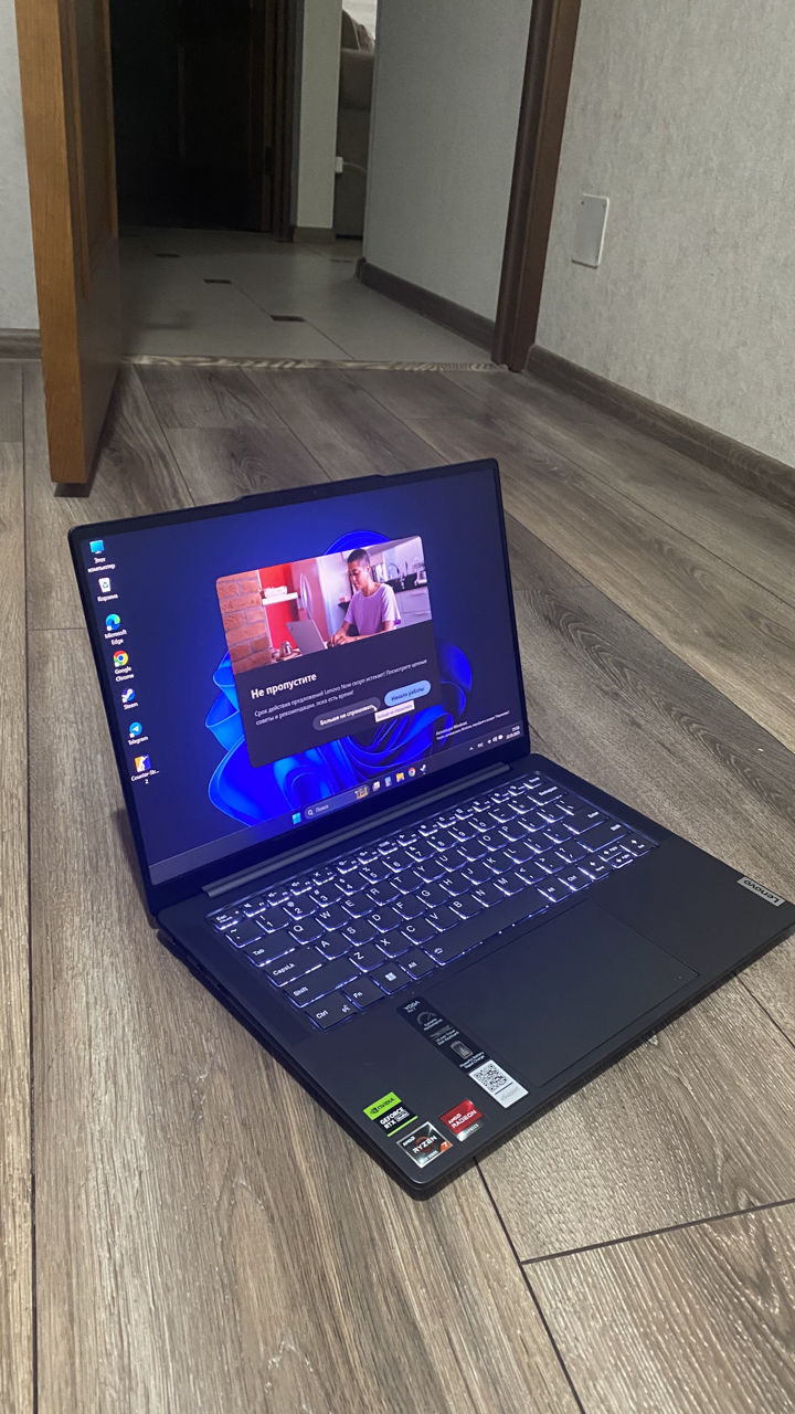 Ноутбук Lenovo Yoga Pro 7 14ARP8 (Ryzen 7 7735HS, 16Gb, 512Gb, RTX3050) Grey фото 3