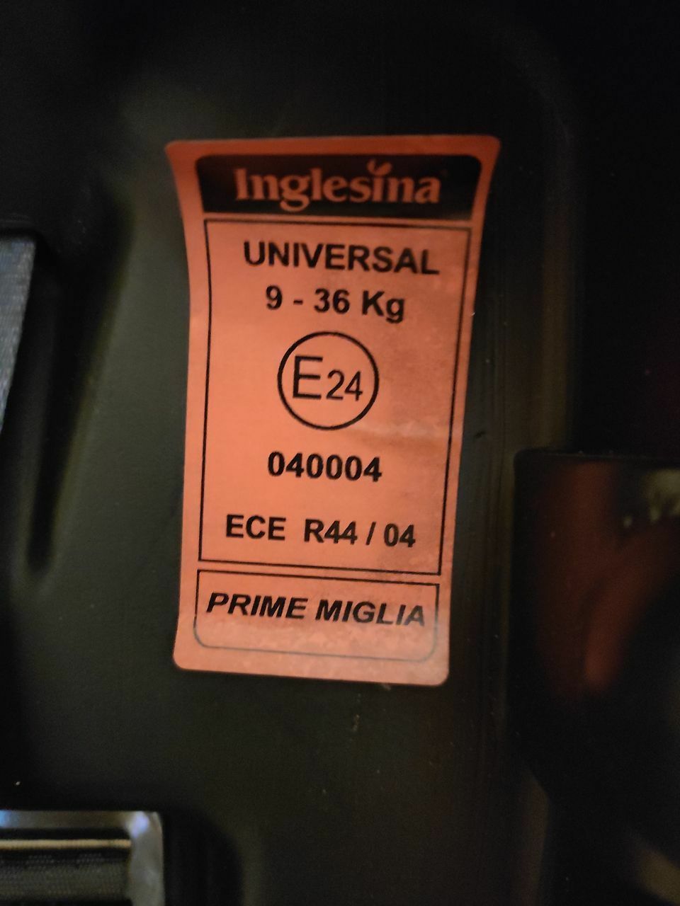 Фирменное автокресло группа 1/2/3 (9-36 кг) Inglesina Prime Miglia