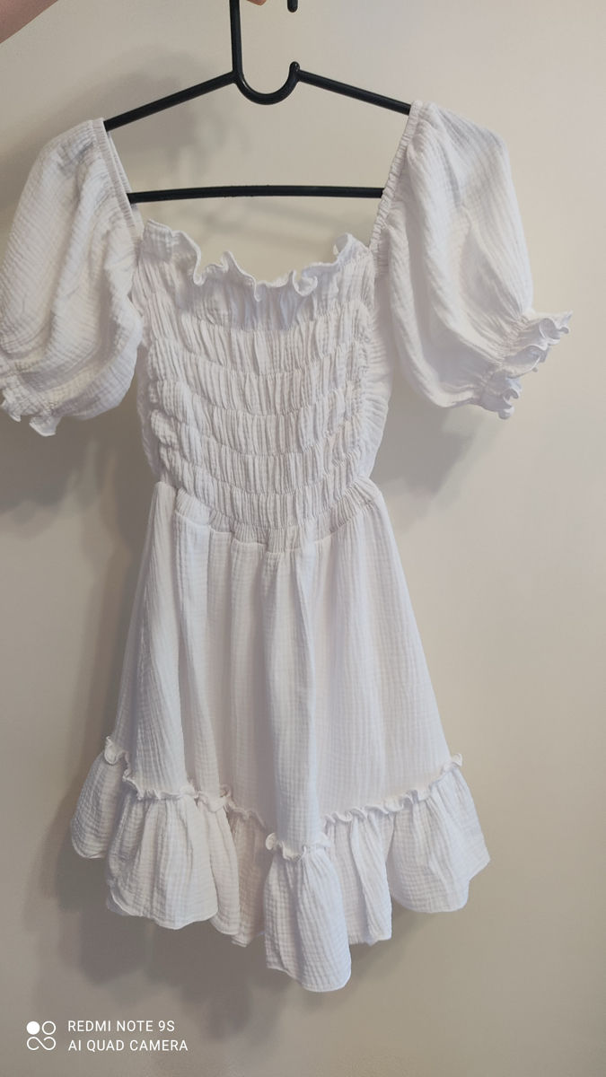 Rochie albă nouă mar.S-M in natural-200 lei.  Botanica фото 1