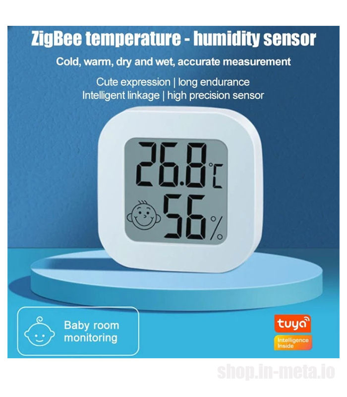 227Z Senzor de temperatură și umiditate Tuya ZigBee Smart, Senzor inteligent de temperatură foto 4