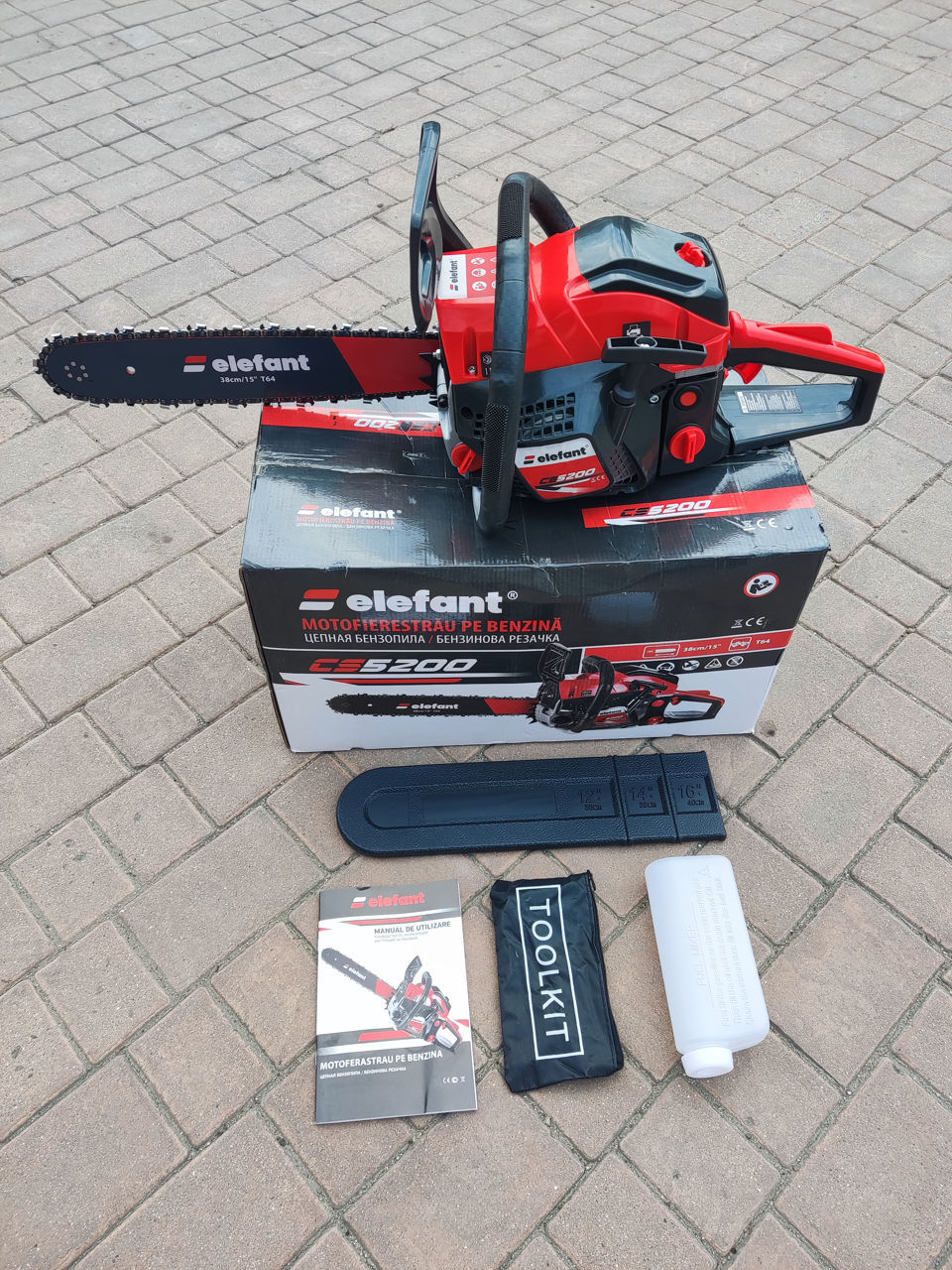 Мощная и качественная бензопила Elefant CS 5200 redline