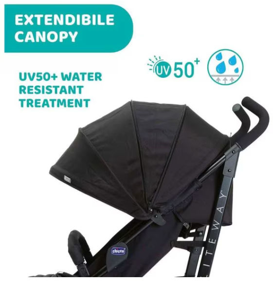 Carucior sport chicco liteway 4 basic , 5 puncte, 0 luni+, negru. promo! foto 2