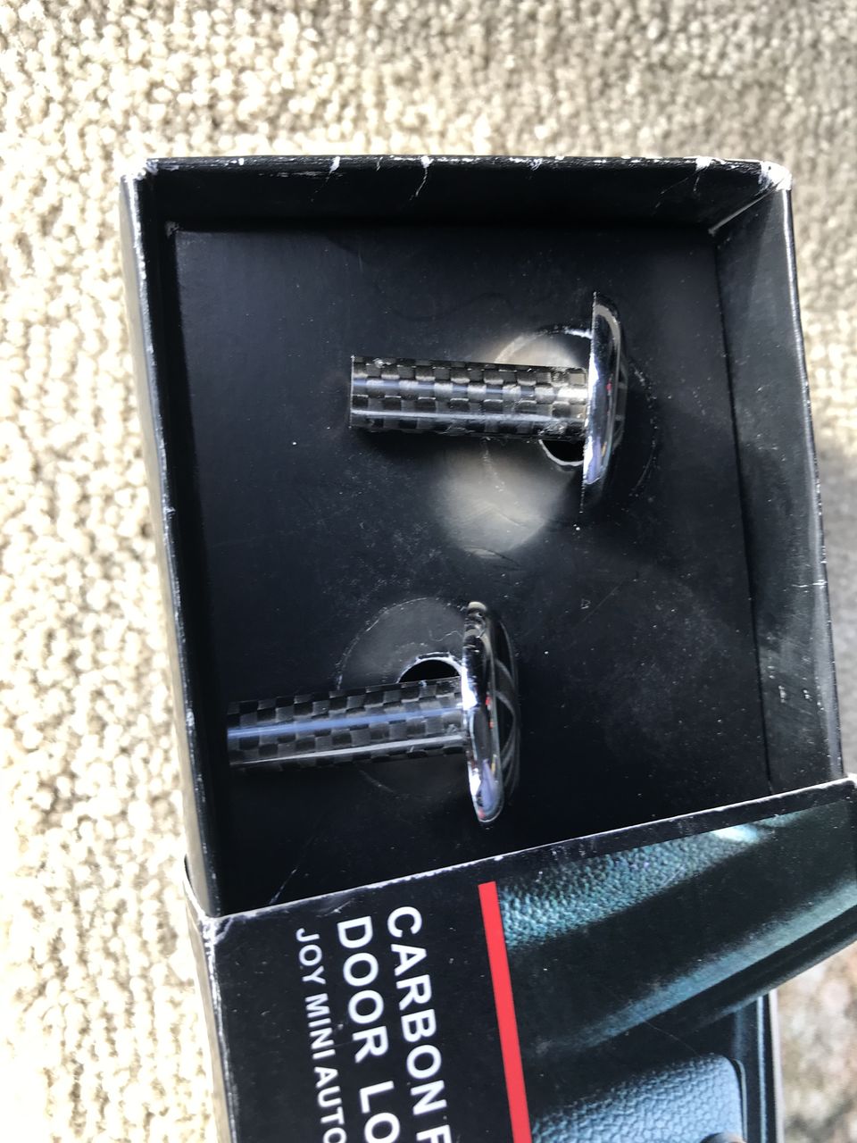 Mini cooper lock pin carbon foto 1