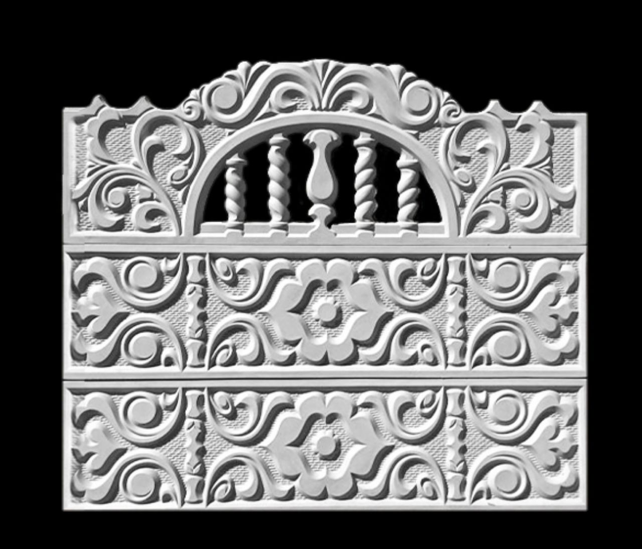 Gard ornamentat din beton neted foto 7