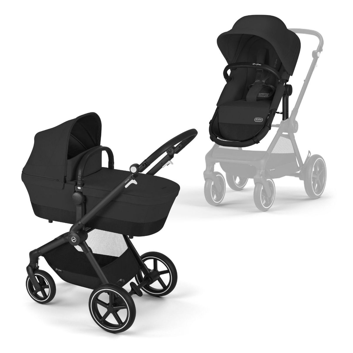 Carucior 2 in 1 Cybex Gold EOS LUX Moon Black foto 0