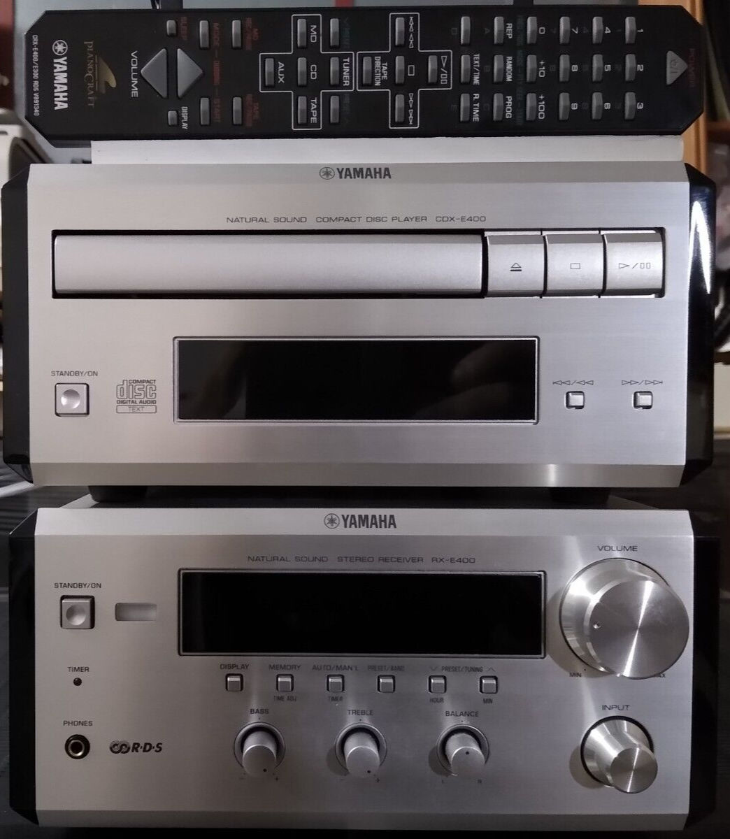 High quality HI-FI components Yamaha Pianocraft CDX-E400/ / RX-E400 Powerful sound. Remote control foto 0