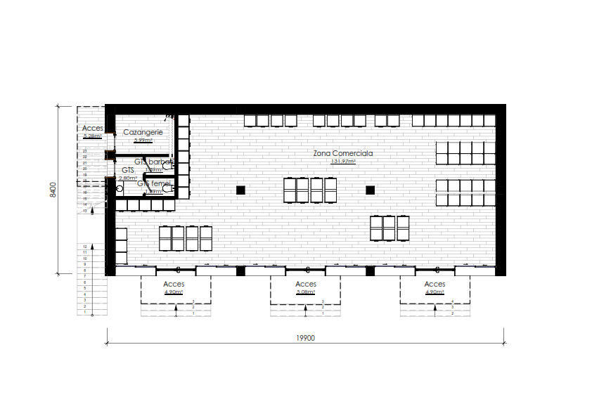 Centru Comercial/stil modern/P+E/180m2/bunuri comerciale/arhitecura/proiecte/ingineri/3D foto 3