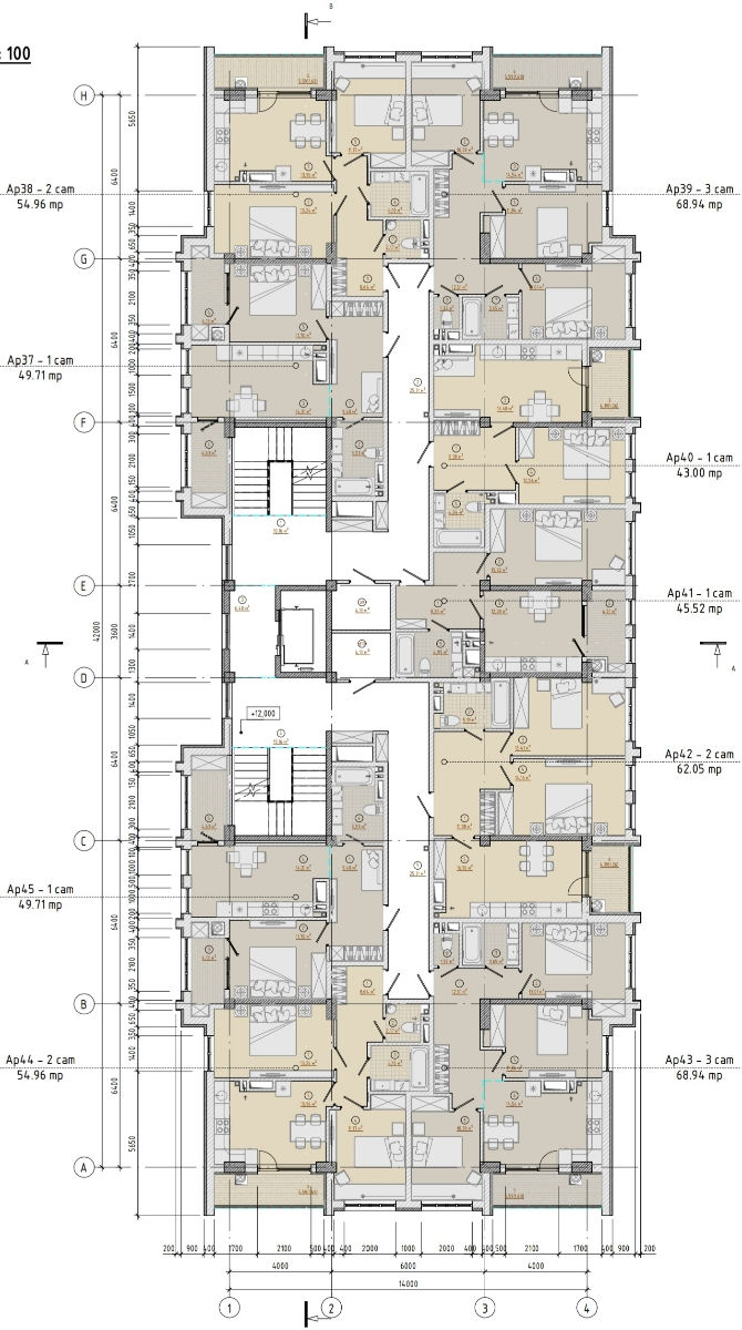 Apartament cu 3 camere, 69 m², Centru, Comrat foto 9