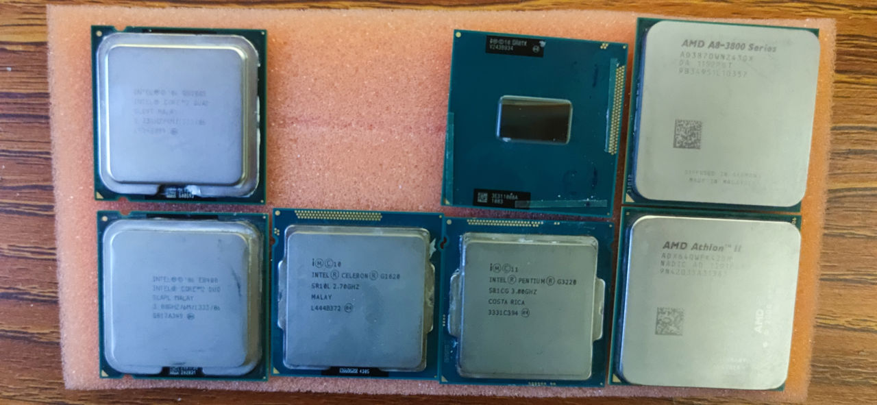 CPU quad core intel i3-3120m amd a8-3800 intel celeron g1820 intel ...