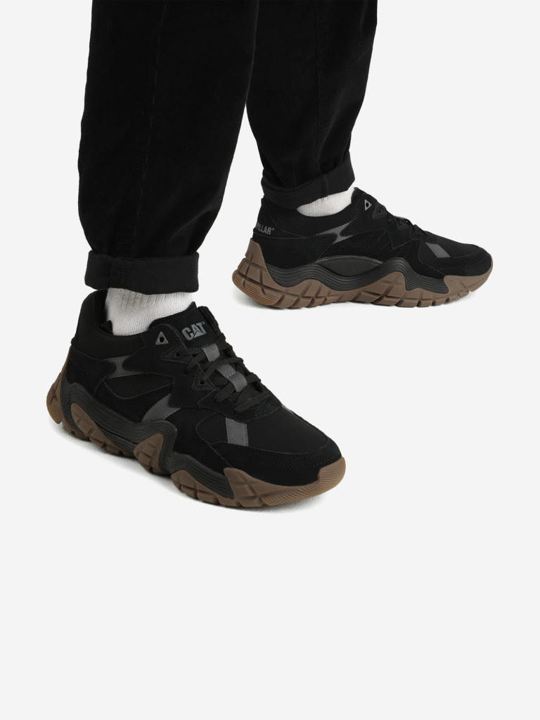 CAT Vapor черные замшевые кроссовки