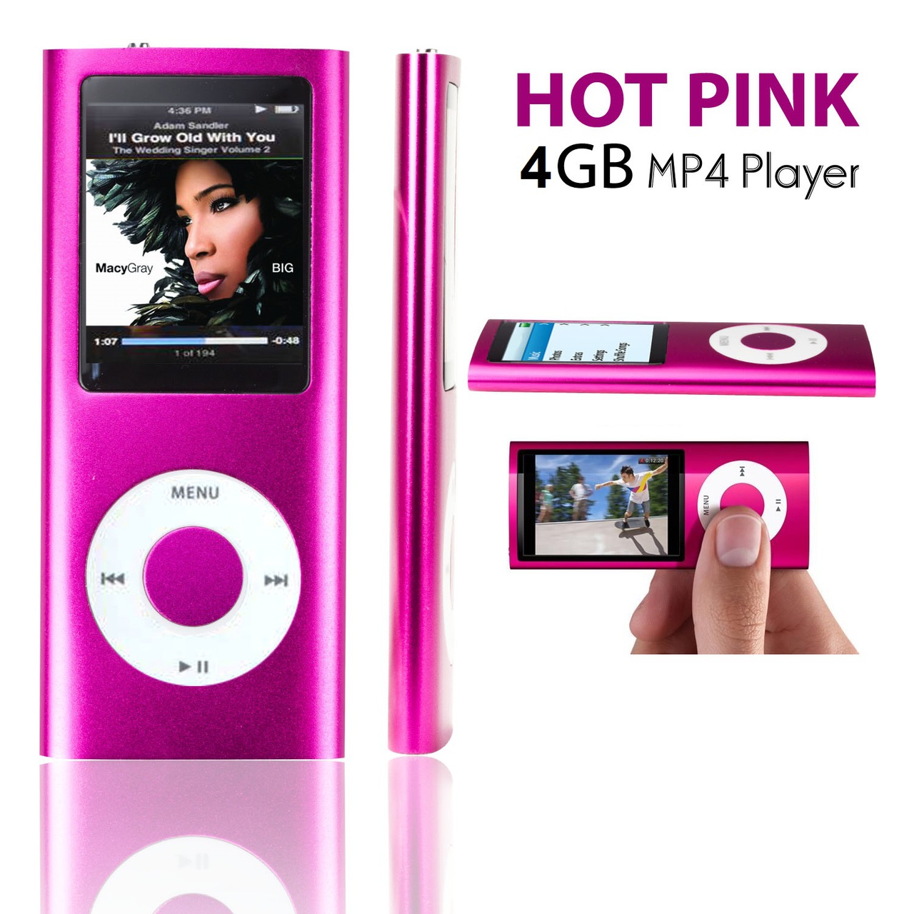 MP-4 Player iPod style 4GB -279 Lei ! Новый(Mp4,Mp3,Flash -card,FM-Radio,динамик,диктофон,игры)