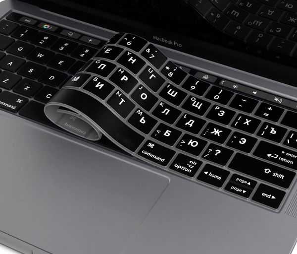 Силиконовая накладка для клавиатуры Apple MacBook (с русскими буквами) фото 1