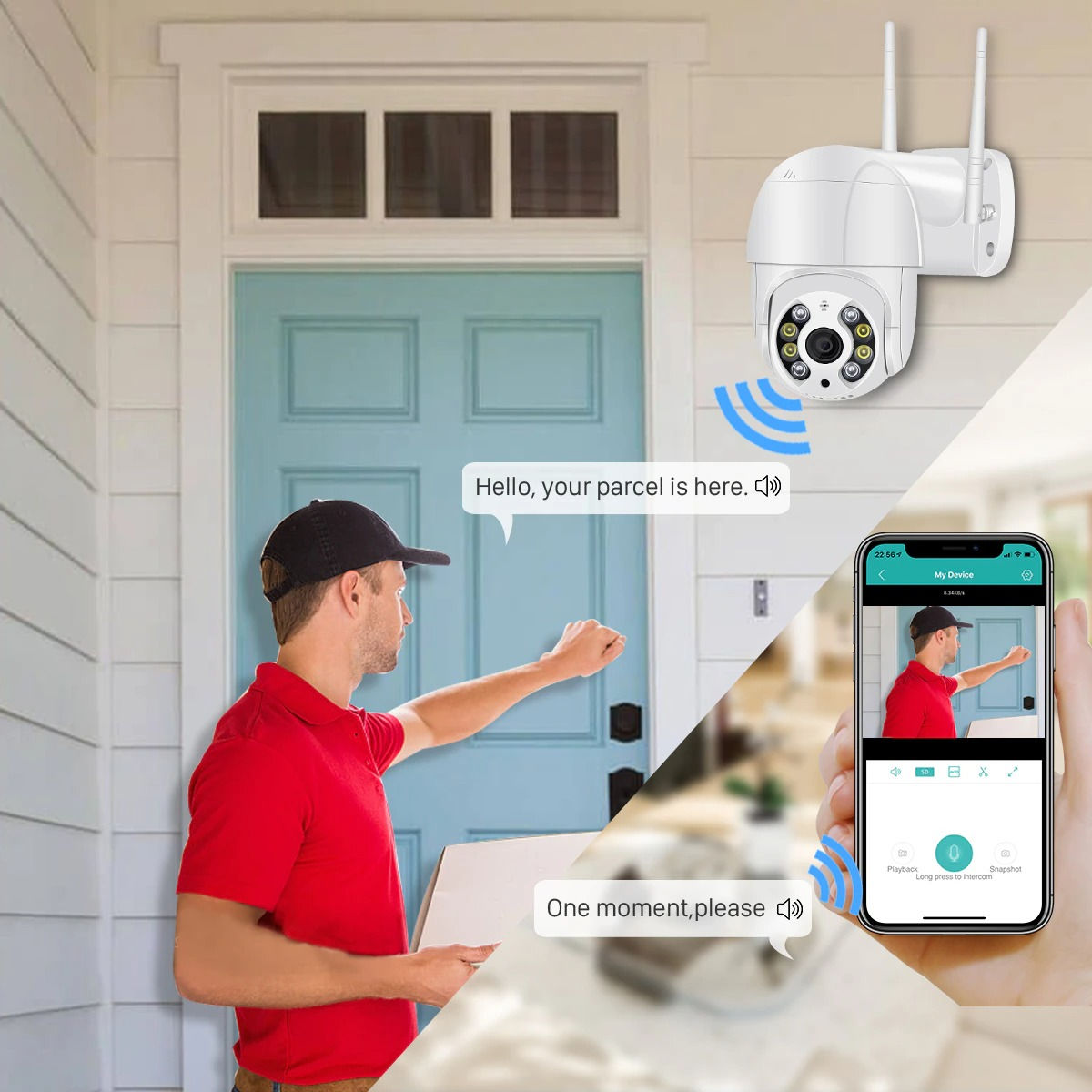 5 Megapixel IP PTZ WiFi камера видеонаблюдения  фото 3