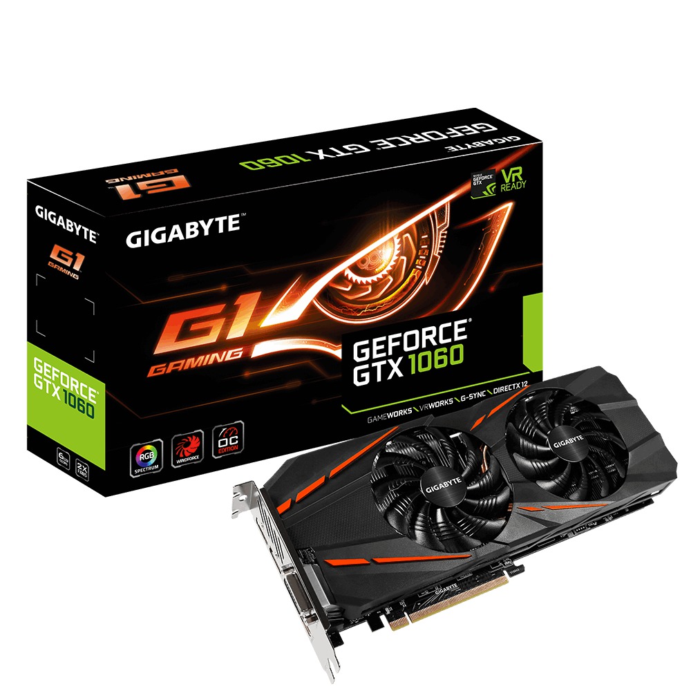 Gigabyte GTX 1060 G1 Game Edition 6GB Коробка, видеокарте пару месяцев