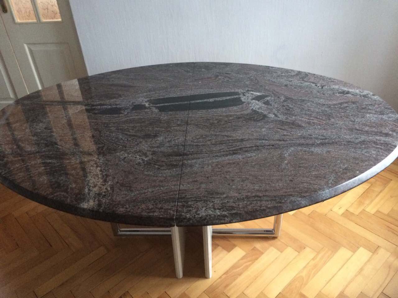 стол кухонный овальный из камня