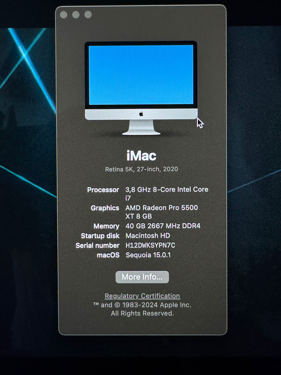 iMac i7, 40gb, SSD 1 TB foto 1