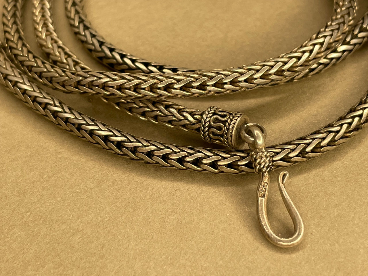 Серебряная цепочка 65 см и 60 гр, 925 проба.