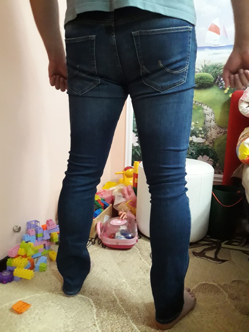 Джинсы, размер Л, 150 лей