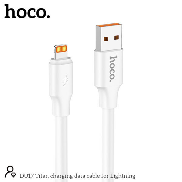 Cablu de date de încărcare Hoco DU17 Titan pentru Lightning foto 1