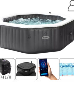 Jacuzzi SPA gonflabil Jet & Bubble Deluxe 201x71cm, 795L, 4 persoane foto 8