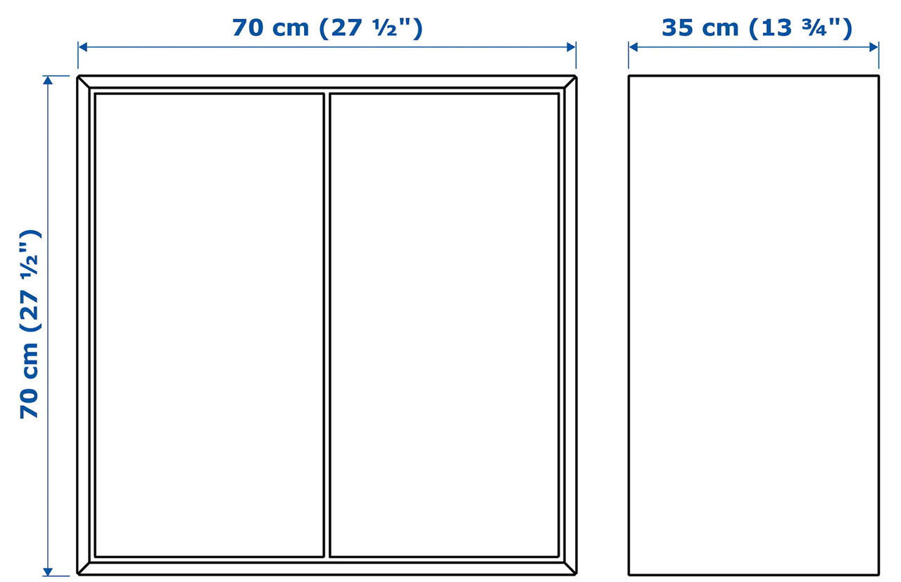 Tumbă cu 2 uși/1 poliță IKEA în stil minimalist foto 3