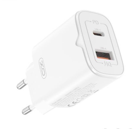 Încărcătoar rapid XO L130 (UE) standard european PD30W/QC18W (1USB-C+1USB-A) foto 1