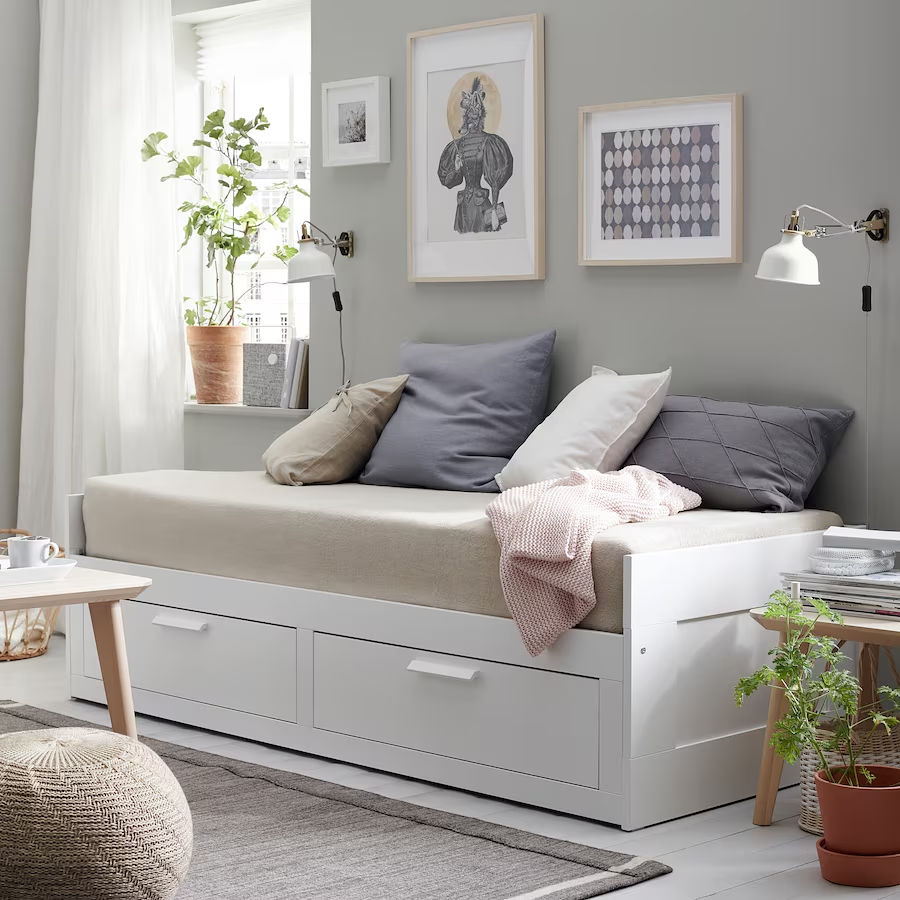 Pat cu 2 sertare IKEA Brimnes 80x200 foto 1