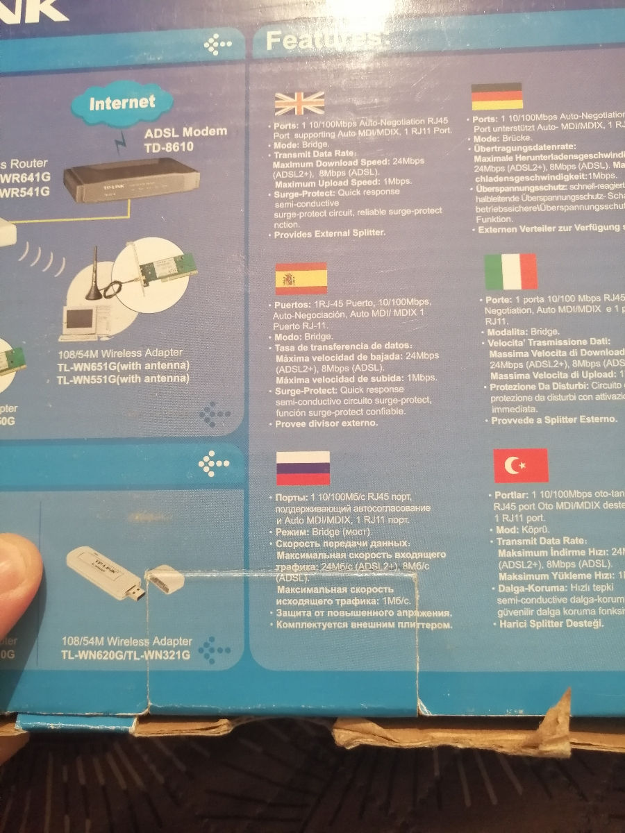 Срочно. Tp-link TD-8610 новый в упаковке фото 4