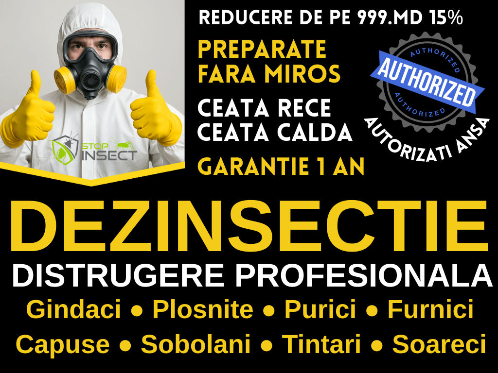 Stop Insect Dezinfecție Dezinsecție Deratizare Plosnite Purici Taracani foto 1