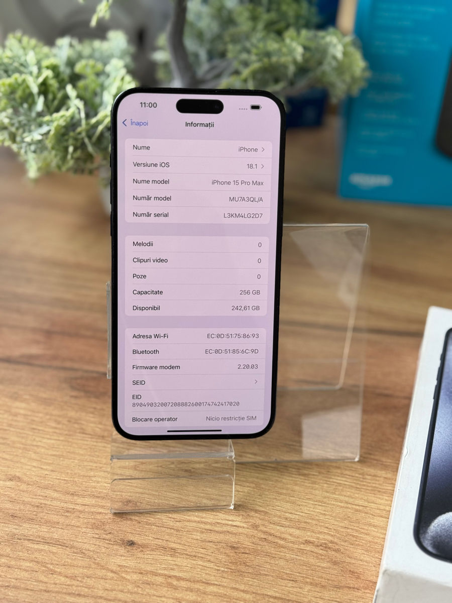 Iphone 15 Pro Max 256gb 100% baterie , stare ca nou foto 4