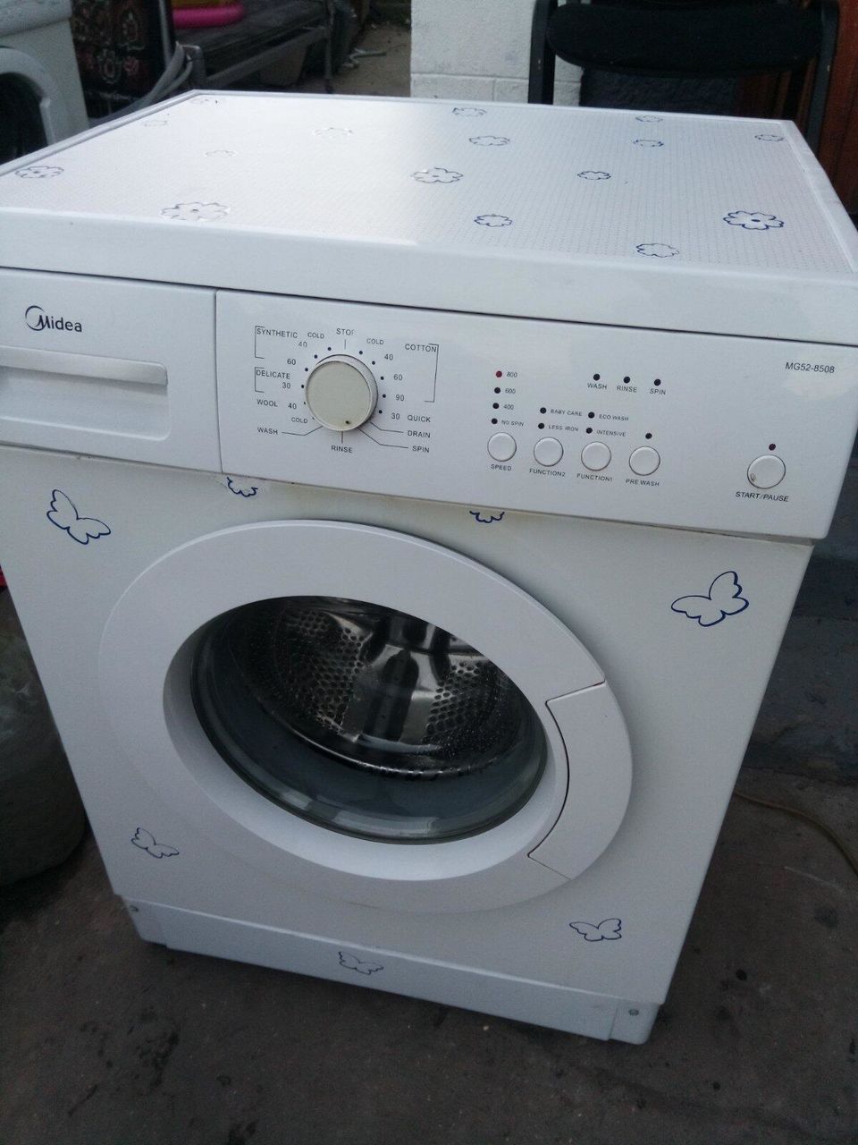 НЕДОРОГО стиралка на 5.2 кг узкая 50 см MIDEA 1750 лей без торга ...