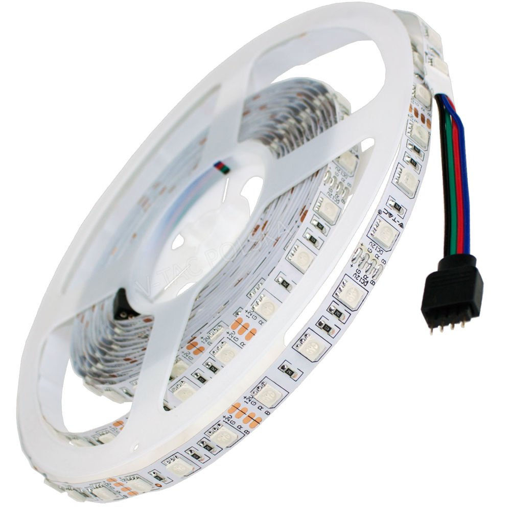 Bandă RGB cu reglare a culorii 14,4 W/m fără componente 60 LED/m IP20 (5 metri) foto 2