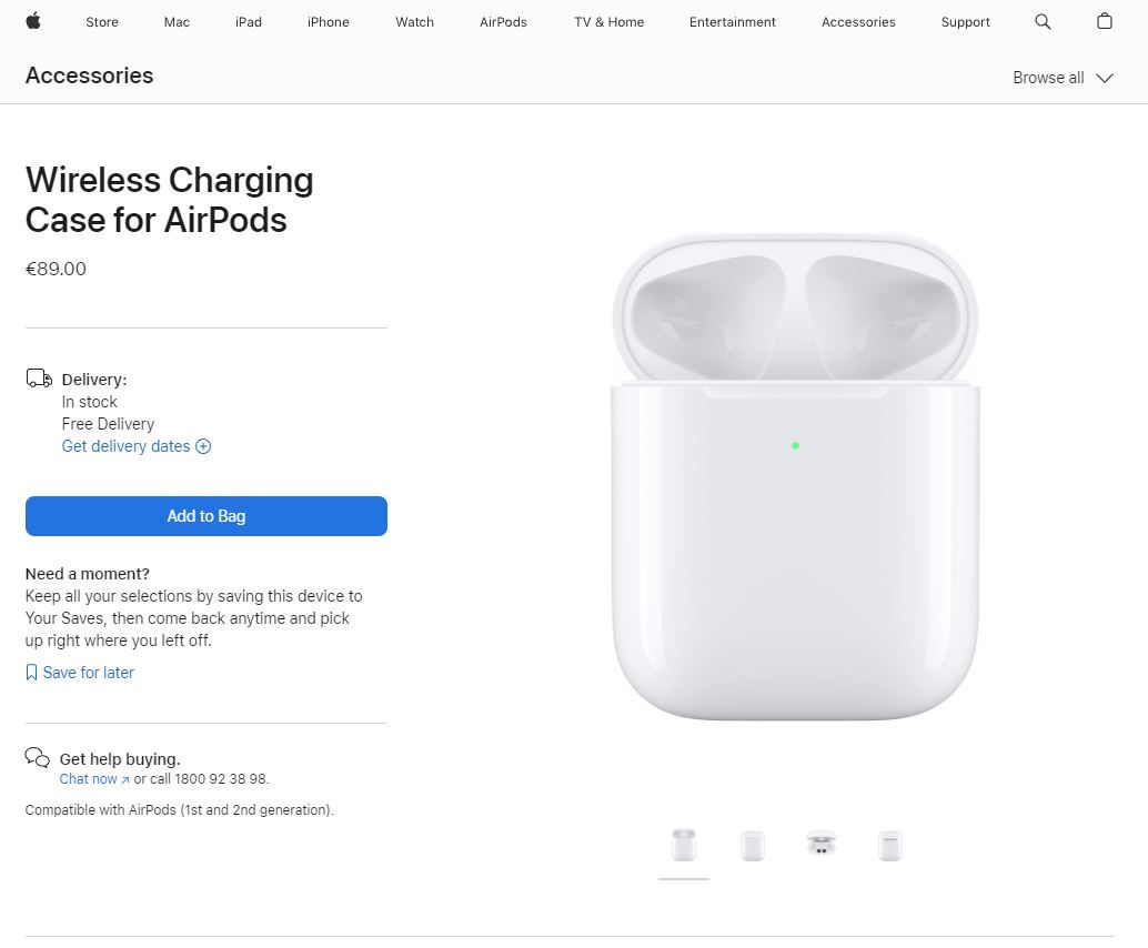 Wireless Charging Case for Apple AirPods 2 foto 3
