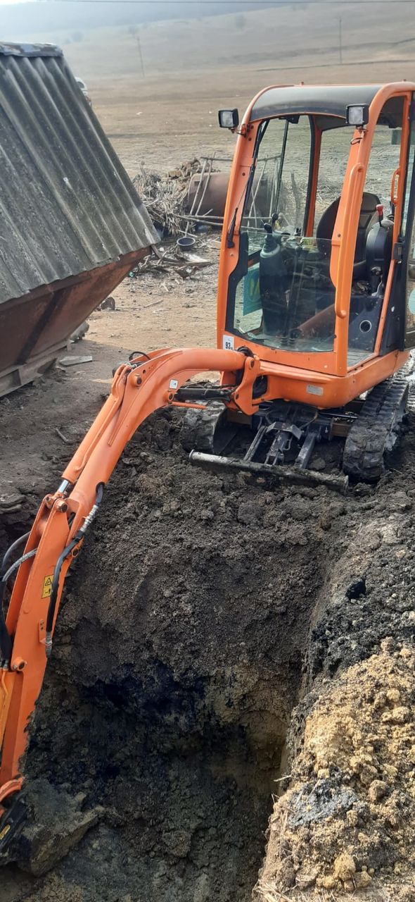 Apa gaz canalizare apeduct gazoduct газ вода водопровод и канализация земляные работы miniexcavator фото 1