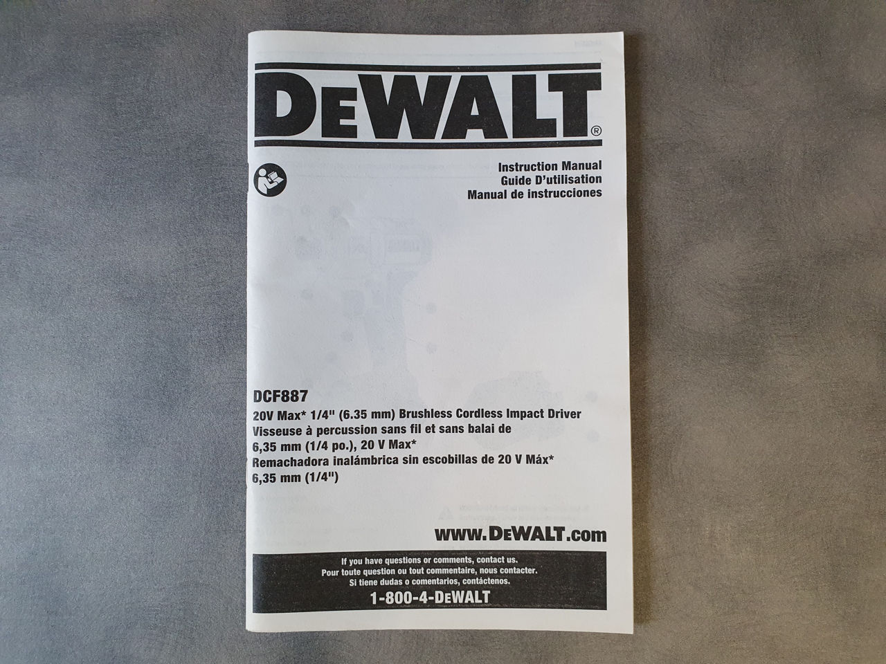 Dewalt dcf887 outlet manual