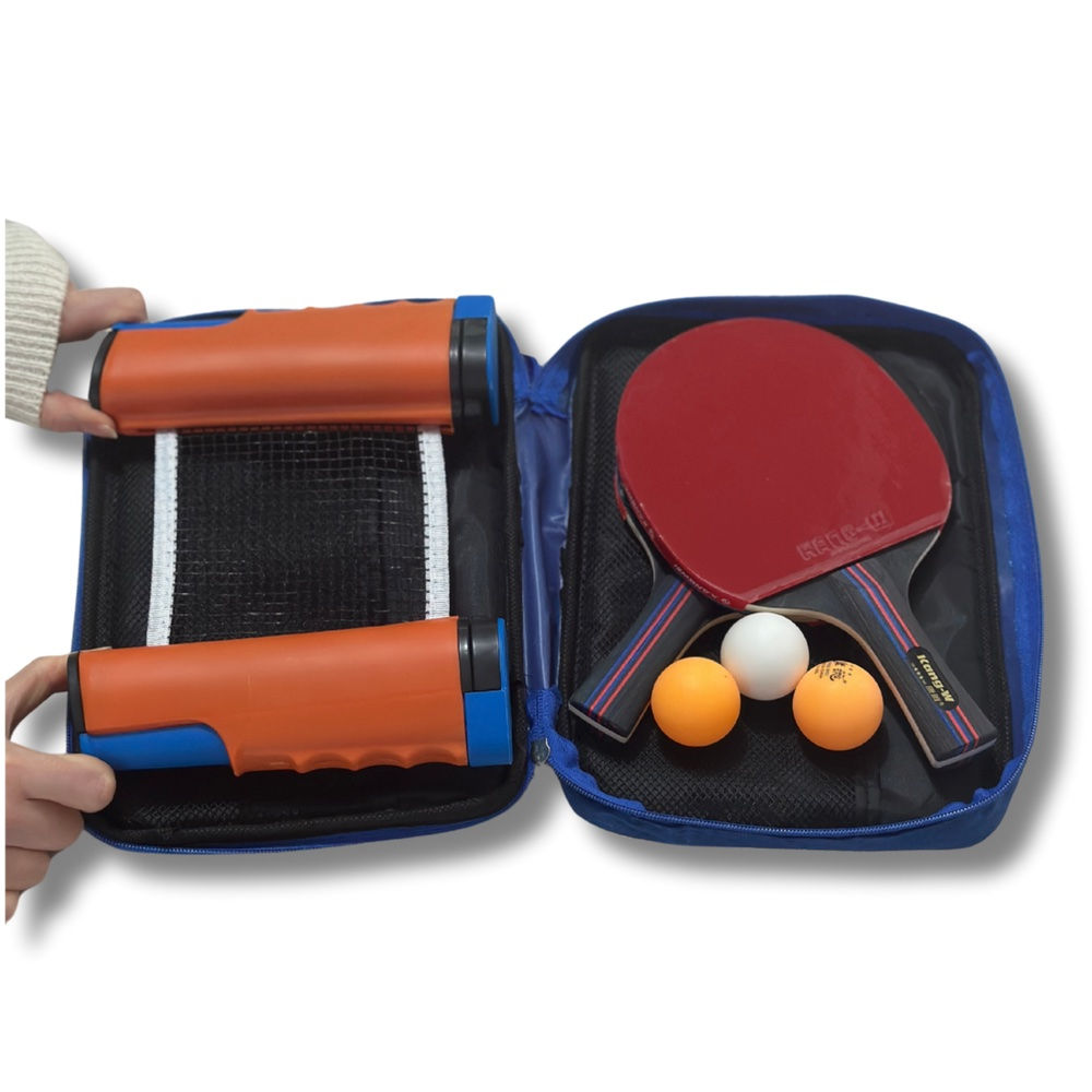 Set tenis de masă (2 palete, 3 mingi de tenis, plasă universală) - Livrare toată Moldova foto 0