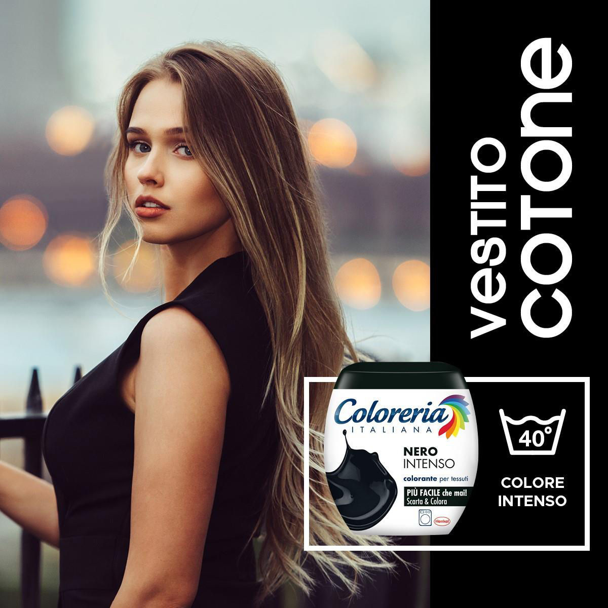 Coloreria Italiana Nero Intenso vopsea pentru materiale textile, culoare Negru, 350 g foto 2