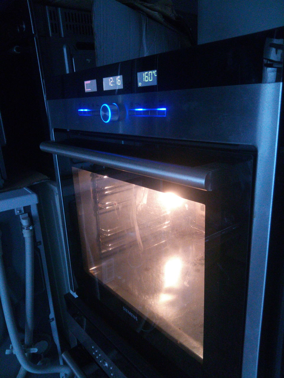 Siemens духовка с микроволновкой синия подсветка