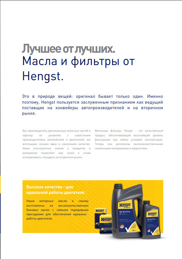 Современное высокоэффективное моторное масло hengst. foto 2