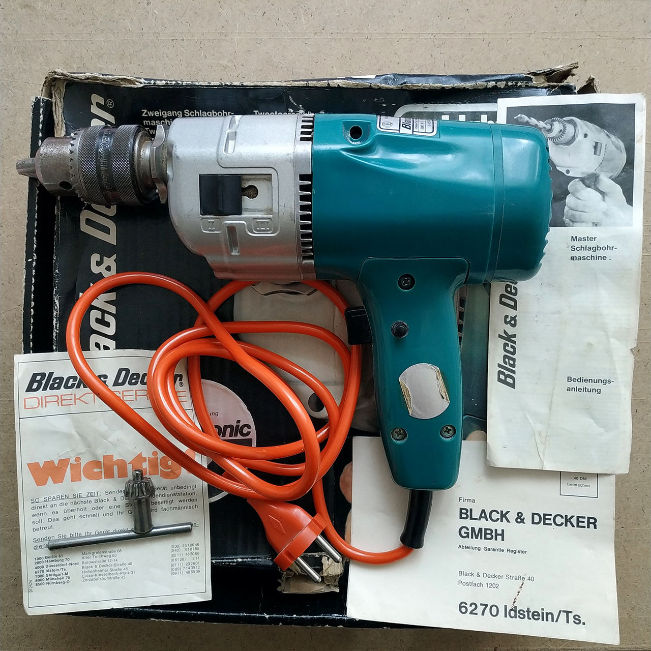 Black & Decker DN95. Burghiu cu impact. Fabricat în Germania de Vest foto 0