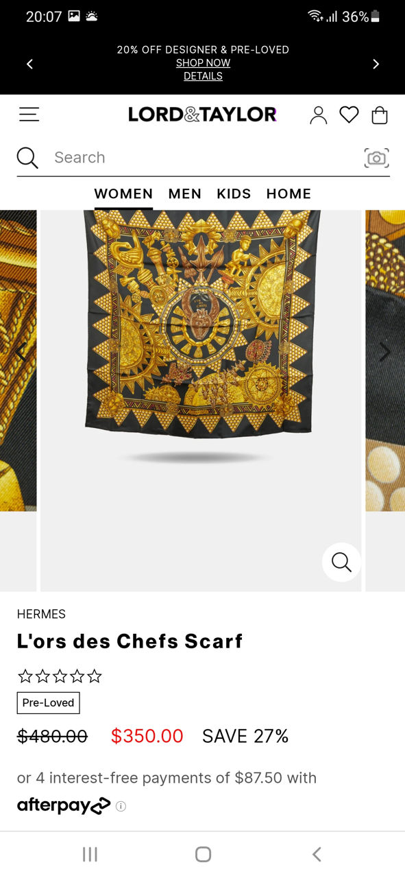 Vind fular original "Hermes L'or des chefs" foto 7