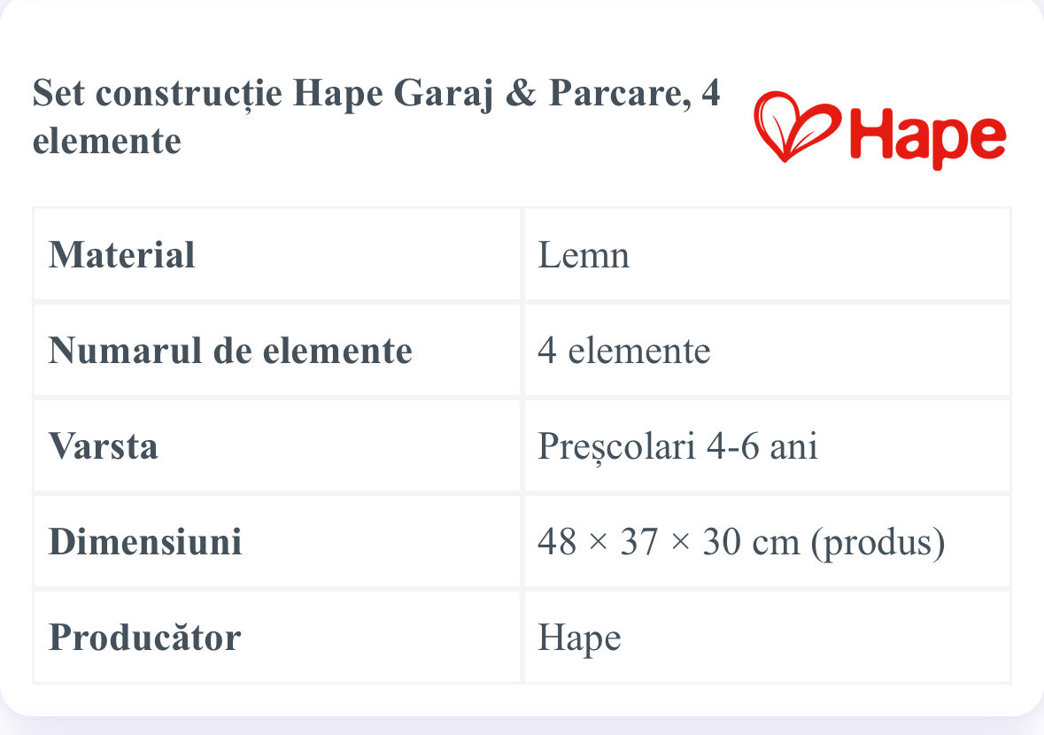 Parcare etajata Hape E3002 Set joc Garaj / Parcare foto 4