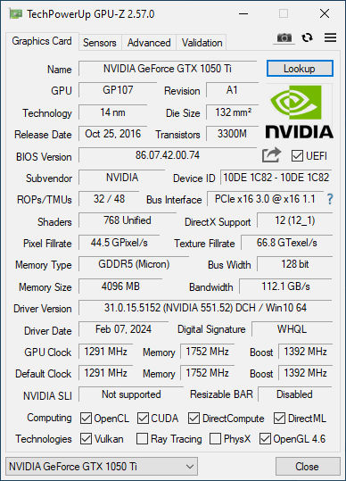 Palit GeForce® GTX 1050 Ti StormX 4GB фото 5