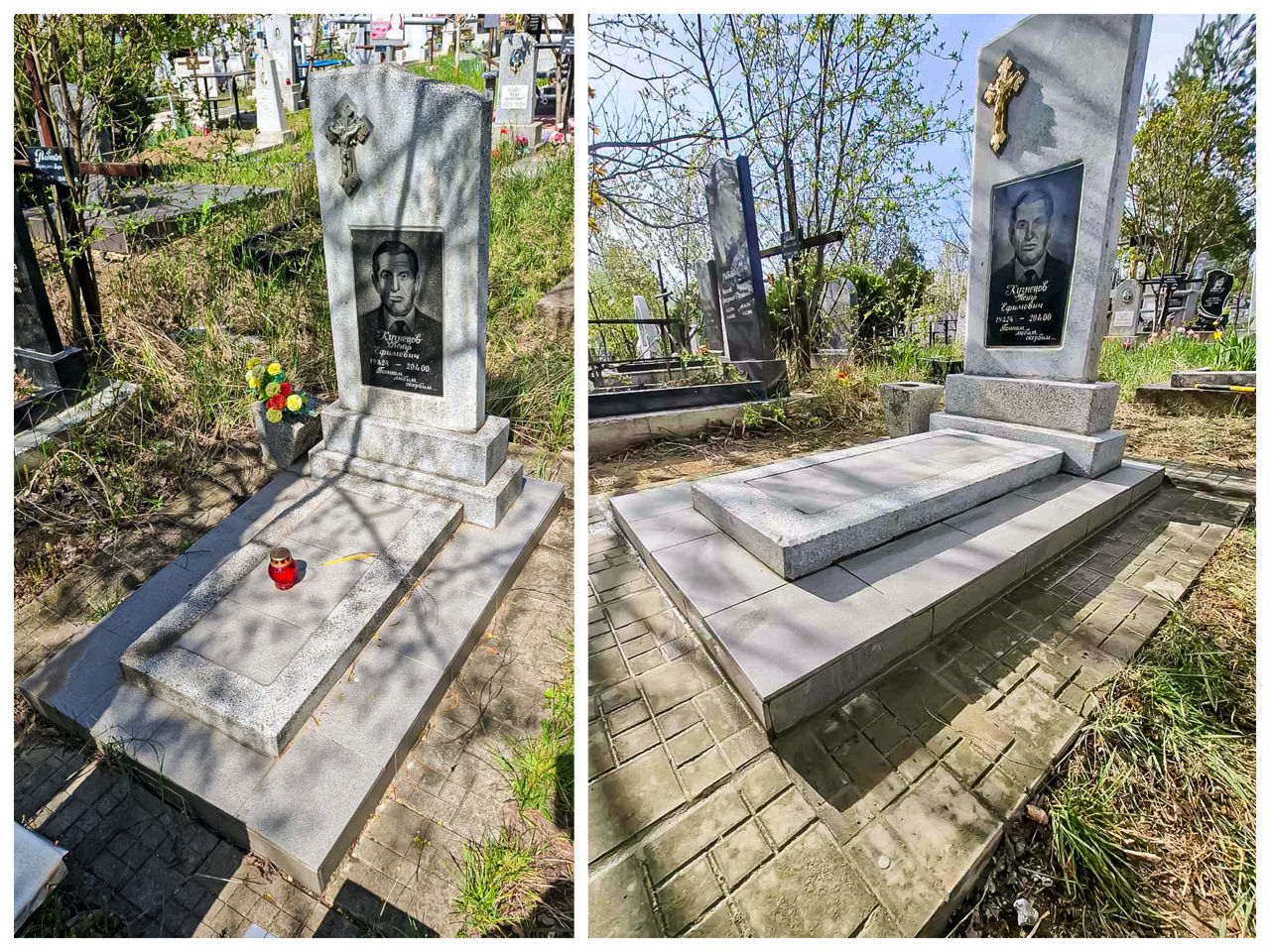 Repararea și restaurarea fundațiilor pietrelor funerare: turnare, consolidare, curățare, placare foto 8