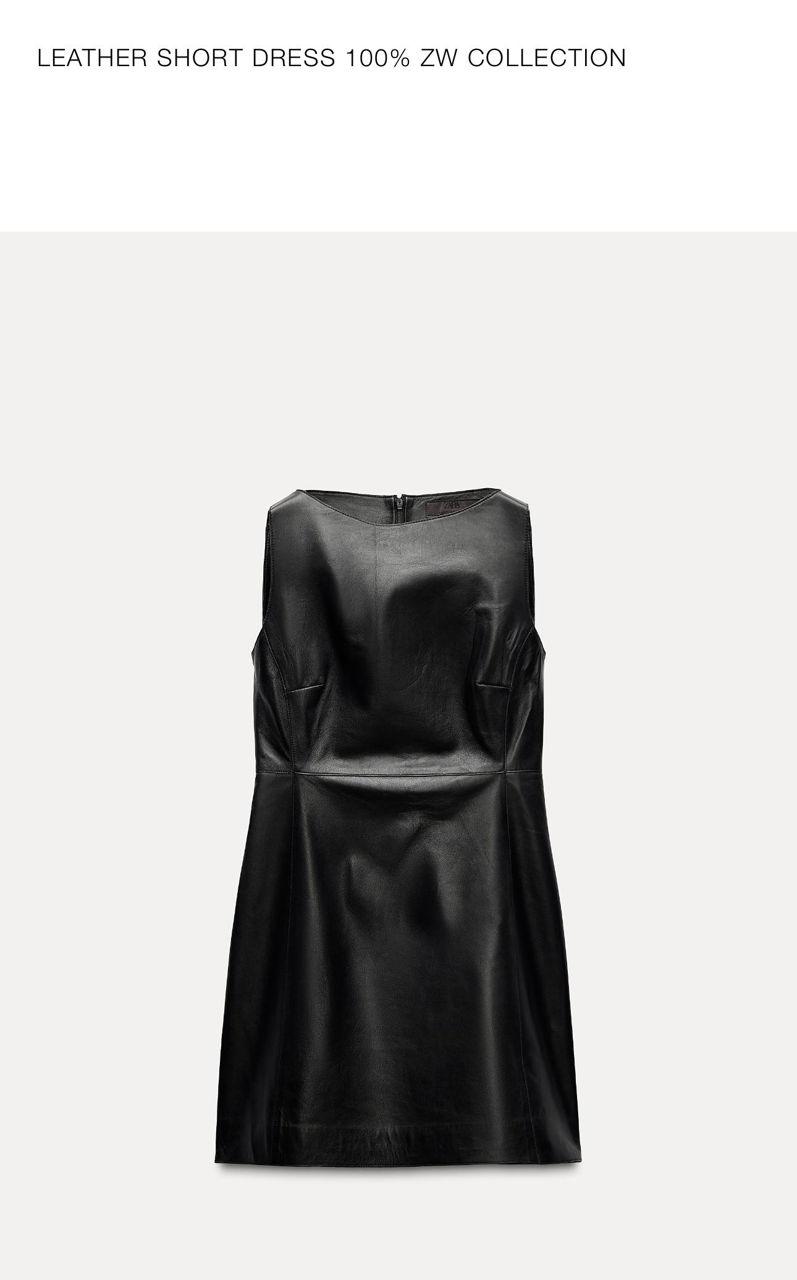 ZARA Rochie Piele Naturala Платье из кожи фото 1