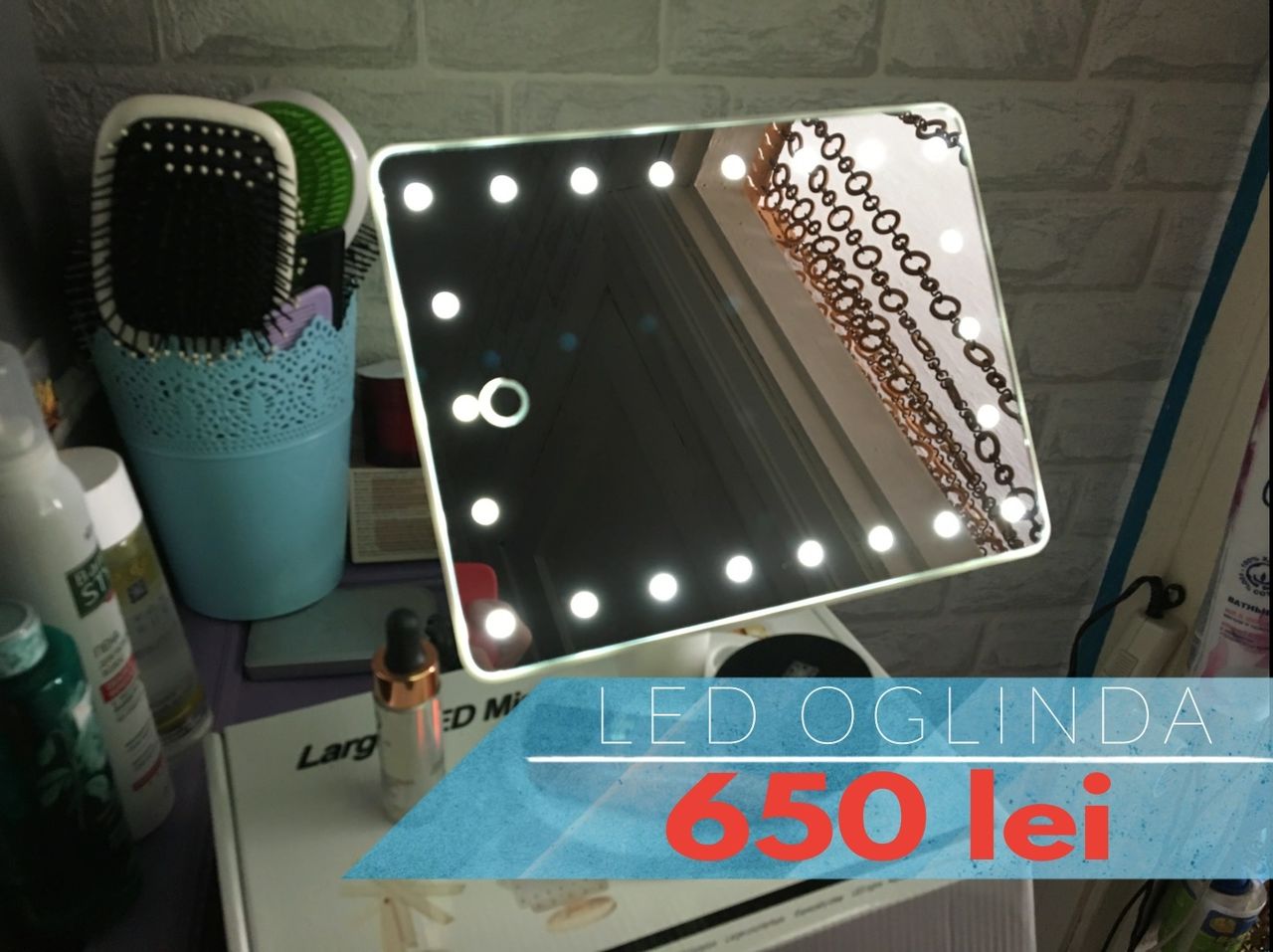 Косметическое зеркало Large Led Mirror с подсветкой.