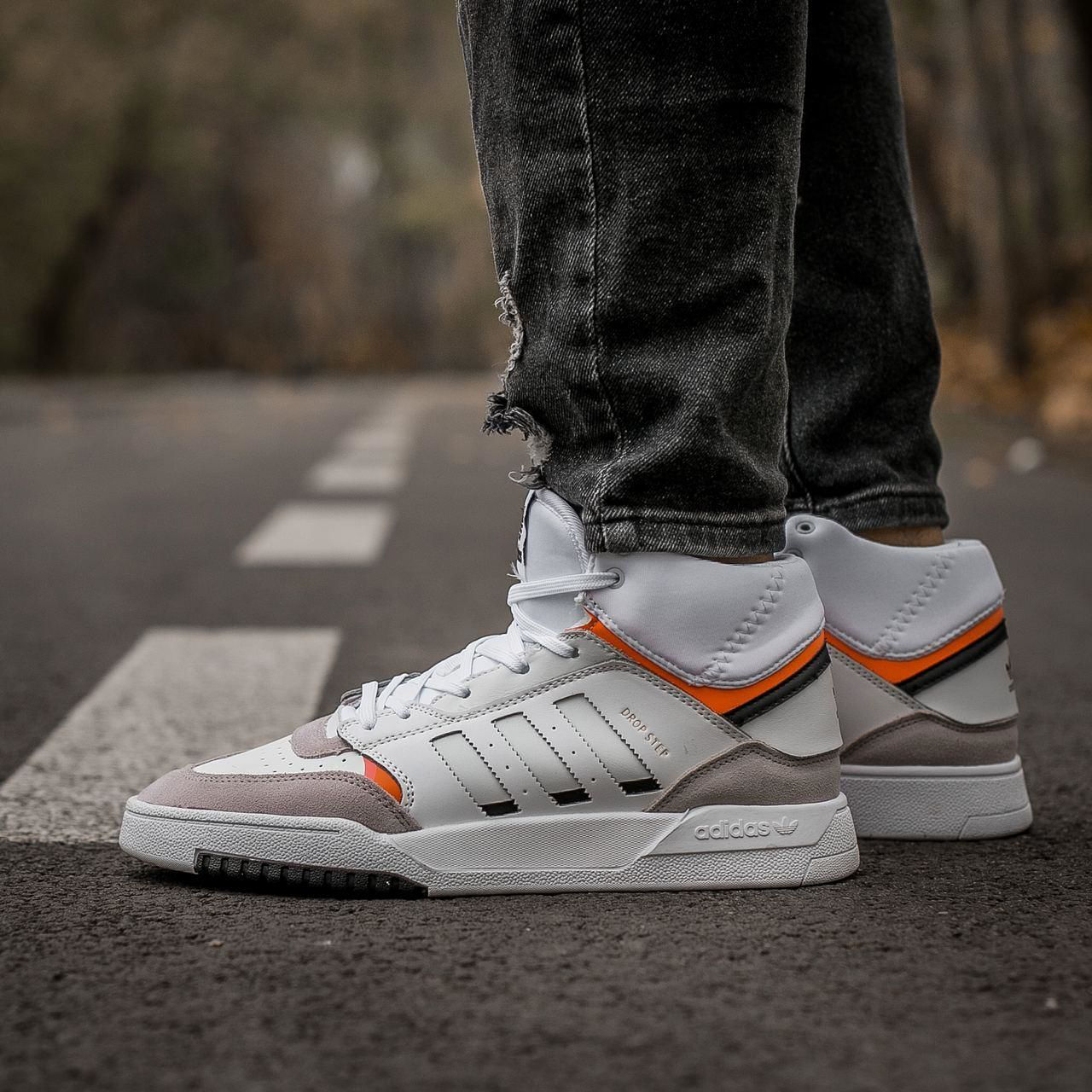 Adidas Drop Step Mid White/Grey/Orange