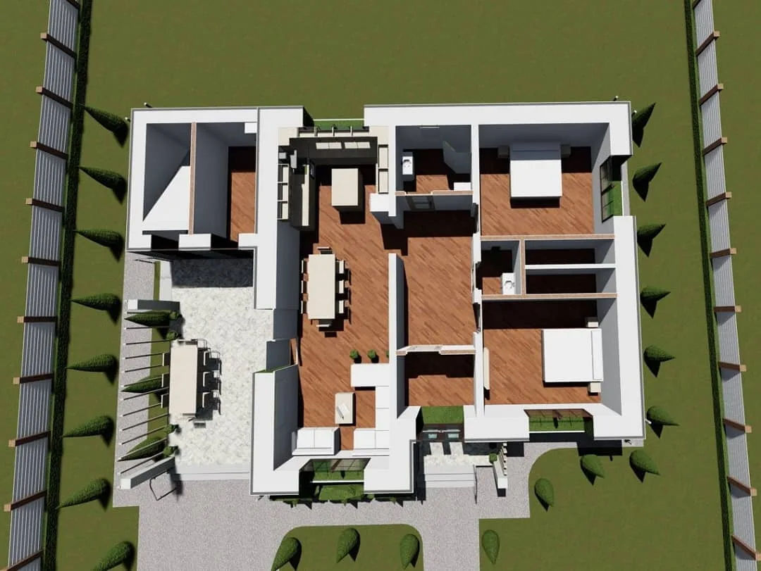 Casă de locuit individuală cu 1 nivel P/136m2/arhitectură/schițe/planuri 3D/renovări/construcții foto 3